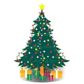 Christmas Christmas tree Gifts Stickdatei