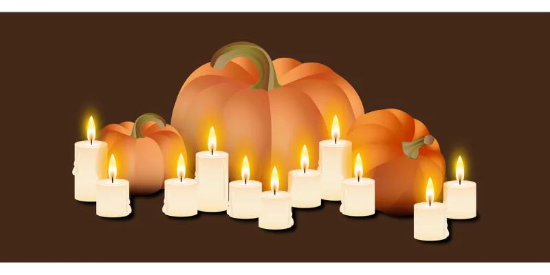 Halloween Pumpkins Candles Stickdatei – Weihnachten