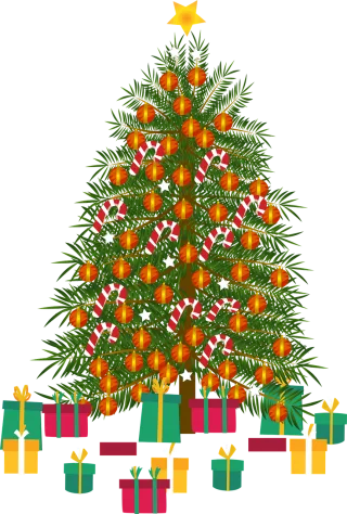 Christmas Christmas tree Gifts Stickdatei