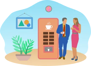 Vending machine Office Coffee break Stickdatei