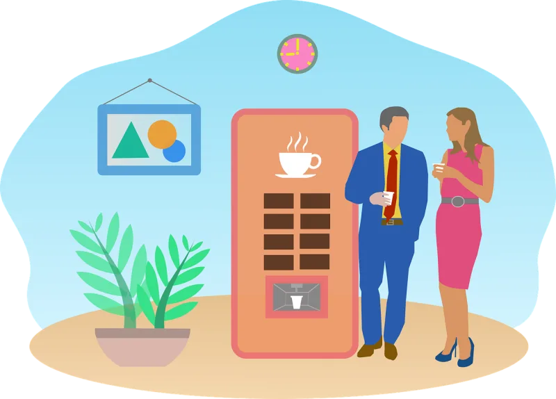 Vending machine Office Coffee break Stickdatei – Essen & Trinken