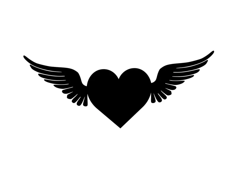 Heart Wings Flying heart Stickdatei – Herzen & Liebe