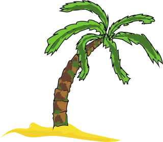 Palm tree Tree Island Stickdatei