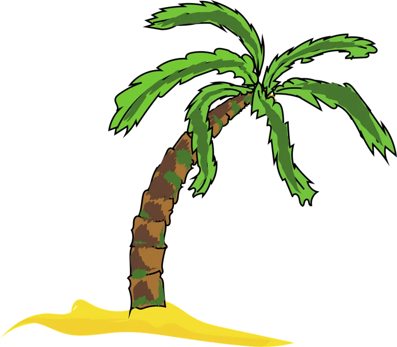 Palm tree Tree Island Stickdatei – Natur