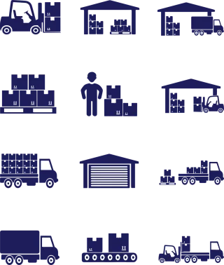 Delivery Package Icons Stickdatei