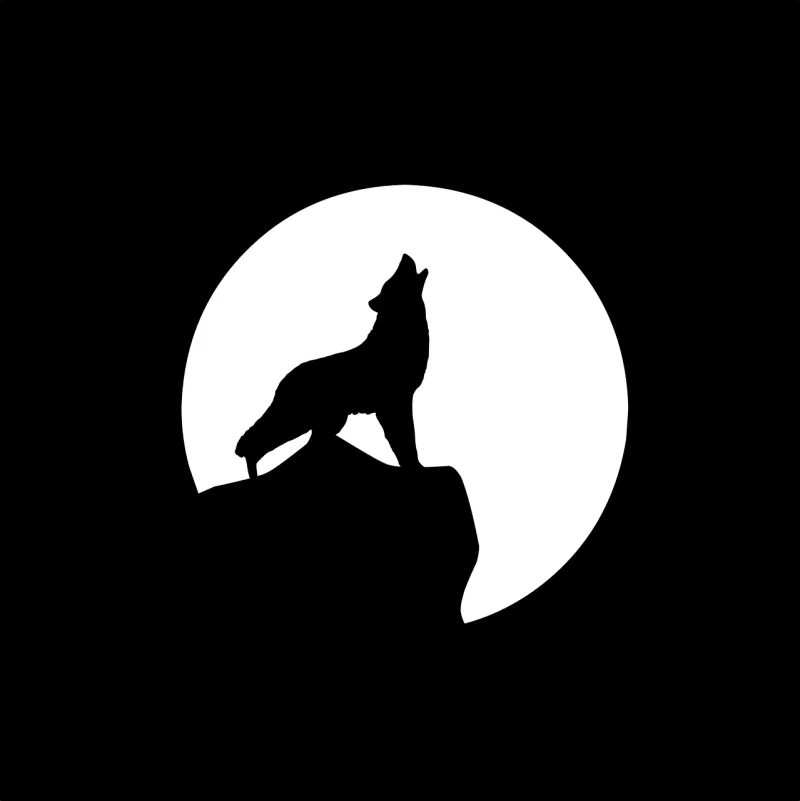 Moon Wolf Howling Stickdatei – Natur
