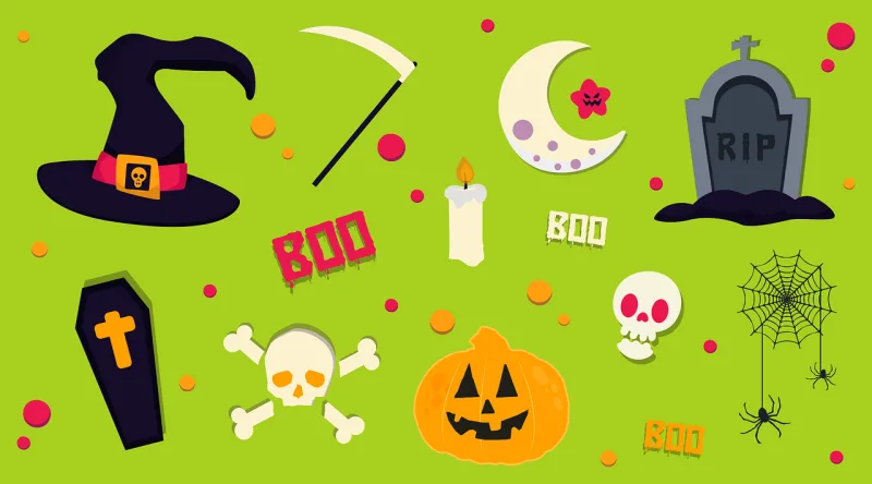 Halloween Decoration Background Stickdatei – Weihnachten