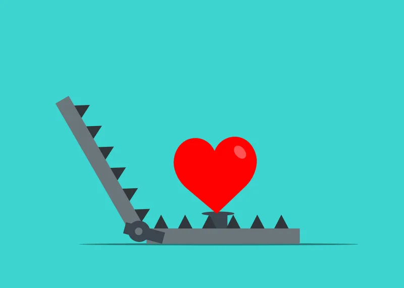 Trap Heart Heart in the trap Stickdatei – Herzen & Liebe