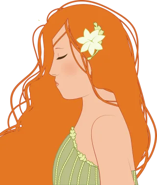 Woman Red hair Nature Stickdatei