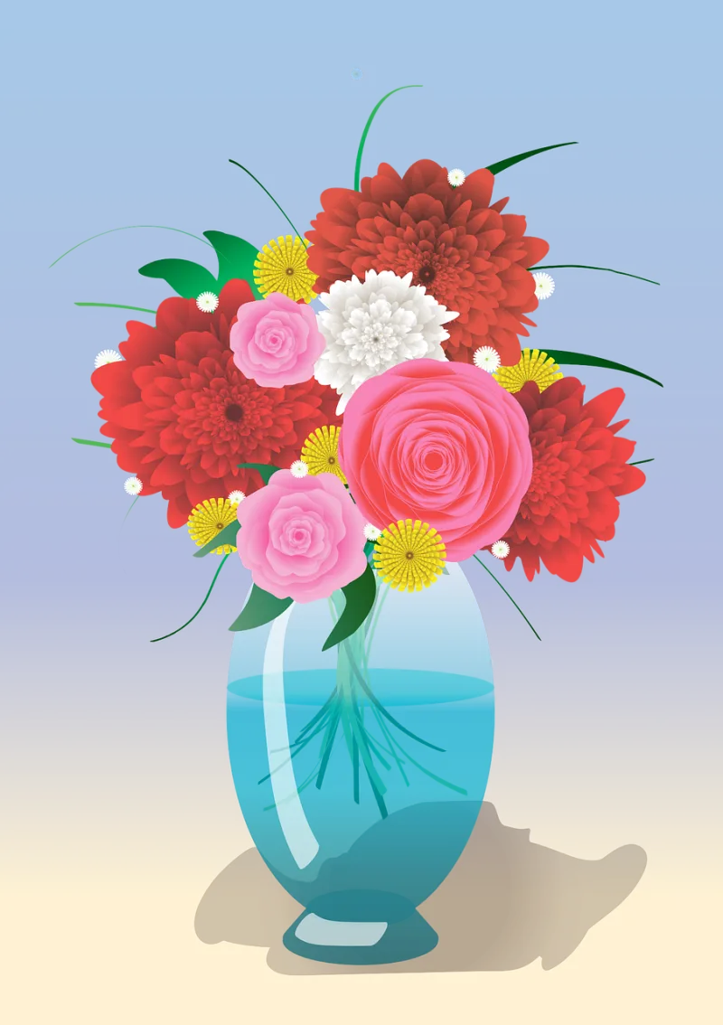 Flowers Vase Flower wallpaper Stickdatei – Blumen