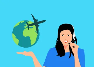 Airline Call Booking Stickdatei