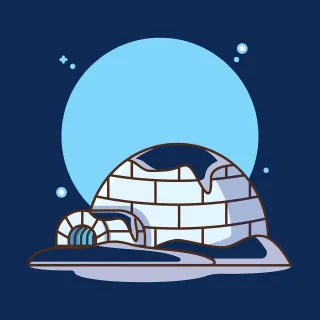 Christmas Igloo Winter Stickdatei