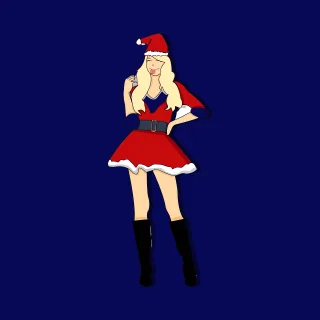 Santa's helper Christmas Christmas card Stickdatei