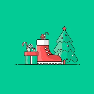 Christmas Christmas tree Presents Stickdatei