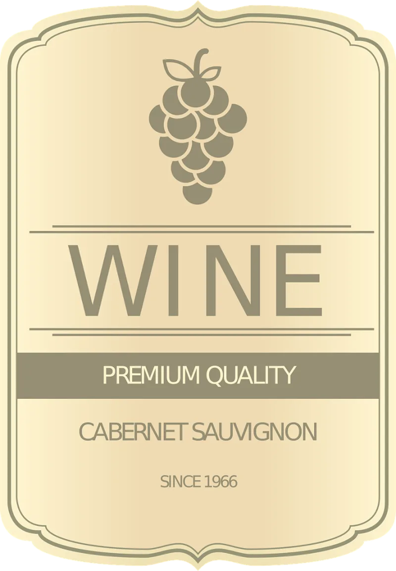 Wine Label Sticker Stickdatei – Essen & Trinken