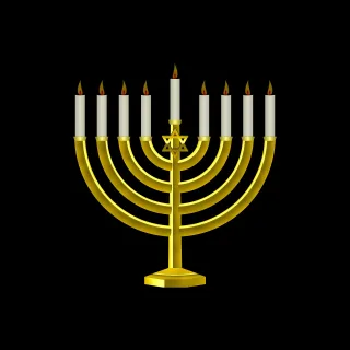 Menorah Candles Judaism Stickdatei