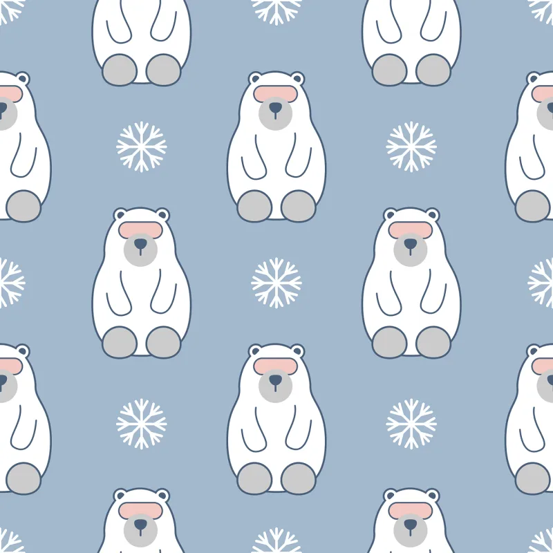 Bear Seamless Pattern Stickdatei – Weihnachten