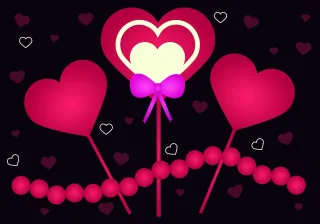 Valentine's day Candy Hearts Stickdatei
