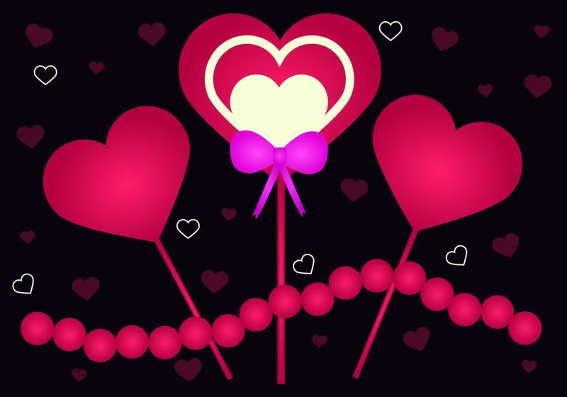Valentine's day Candy Hearts Stickdatei – Herzen & Liebe