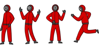 Squid game Tv show Character Stickdatei