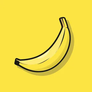Banana Fruit Icon Stickdatei