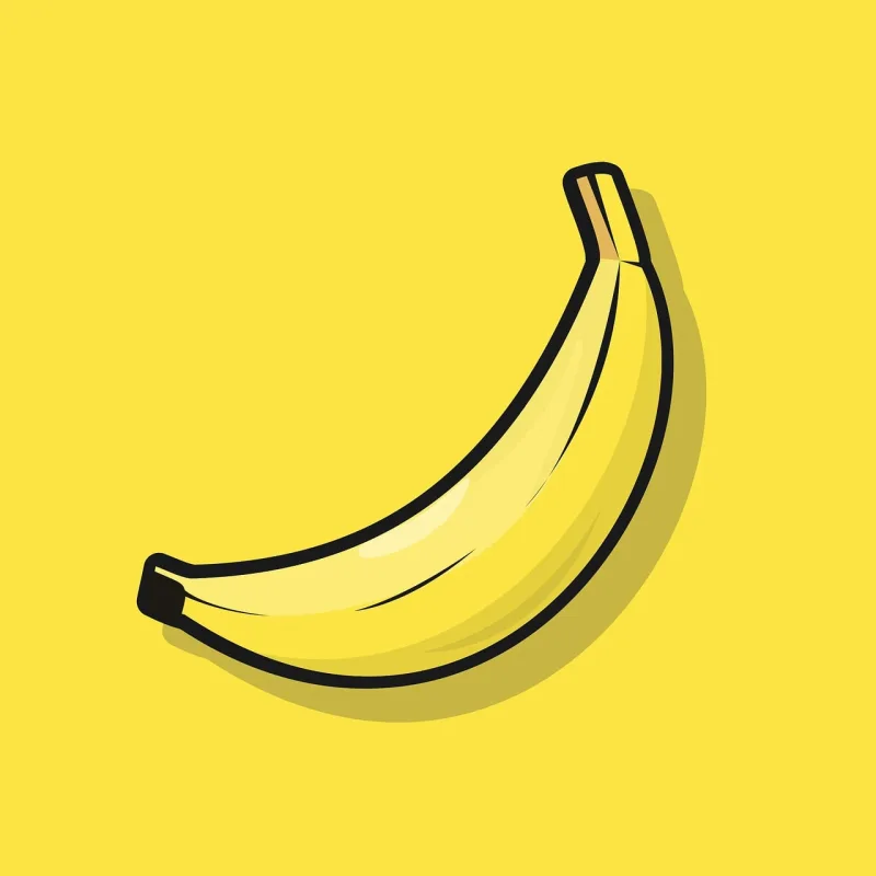 Banana Fruit Icon Stickdatei – Essen & Trinken