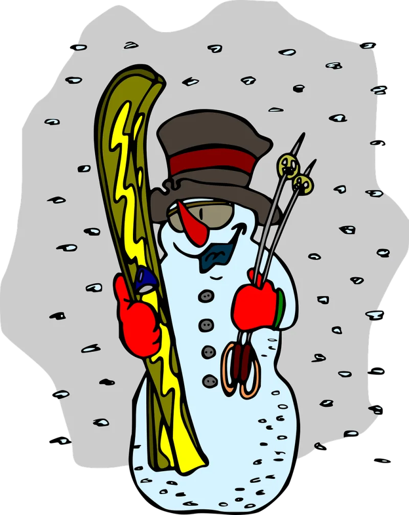 Snowman Skier Snow Stickdatei – Sport