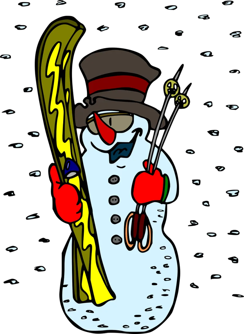 Snowman Skier Snow Stickdatei – Sport