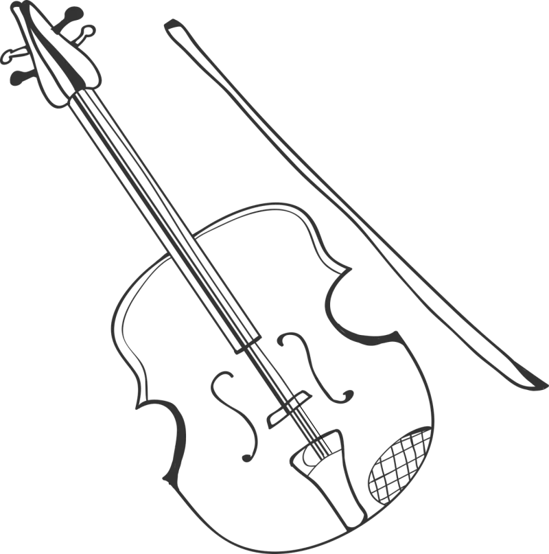 Violin Music Instrument Stickdatei – Musik