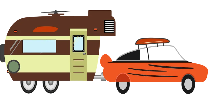 Caravan Pickup Truck Stickdatei – Fahrzeuge