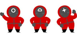 Squid game Tv show Cutout Stickdatei