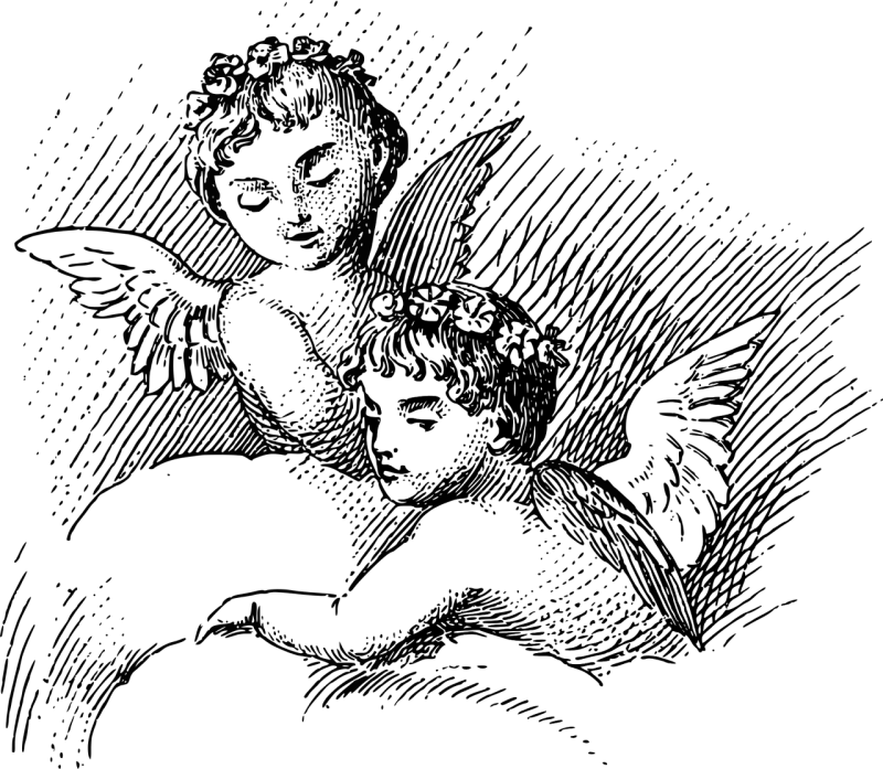 Angels Cherub Heaven Stickdatei – Weihnachten