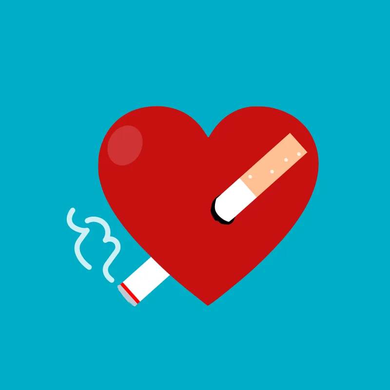 Heart Cigarette Damaged Stickdatei – Herzen & Liebe