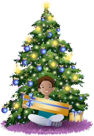 Christmas tree Present Boy Stickdatei