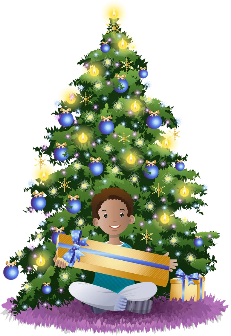 Christmas tree Present Boy Stickdatei – Weihnachten