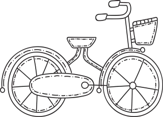 Bicycle Vehicle Cycling Stickdatei
