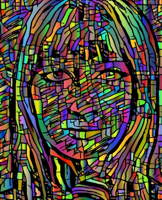 Woman Mosaic Portrait Stickdatei