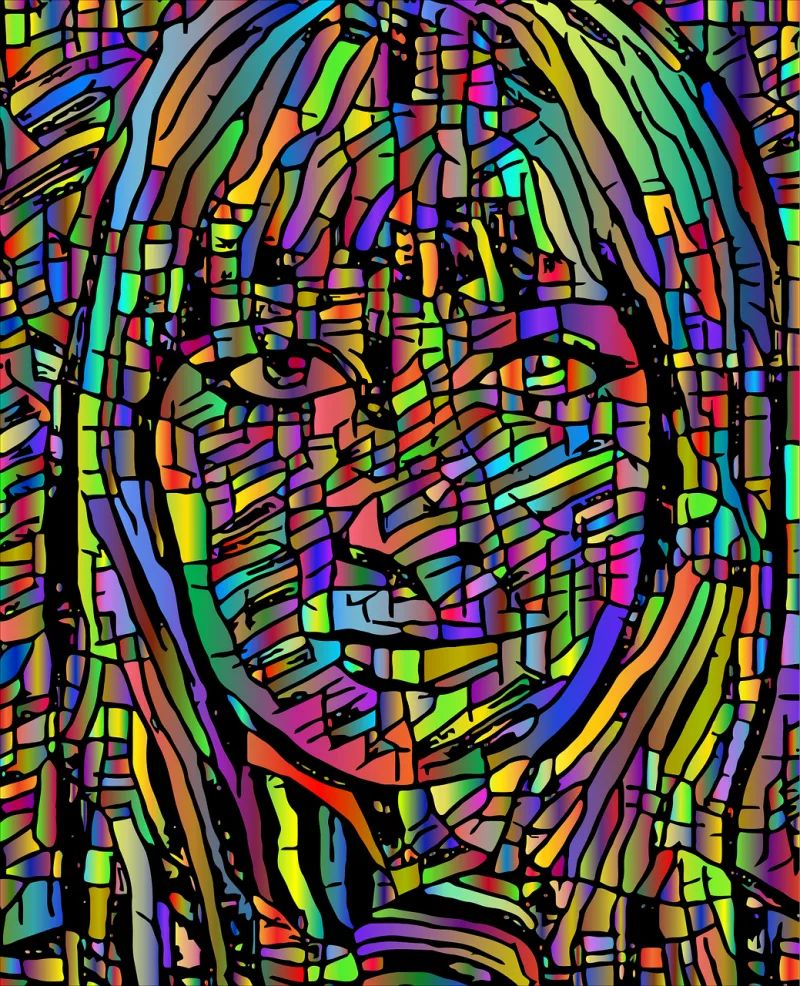 Woman Mosaic Portrait Stickdatei – Kinder