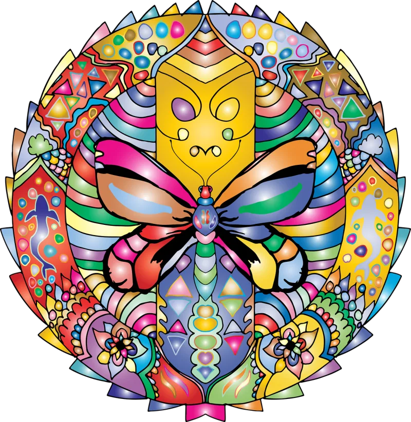 Mandala Abstract Ornamental Stickdatei – Tiere