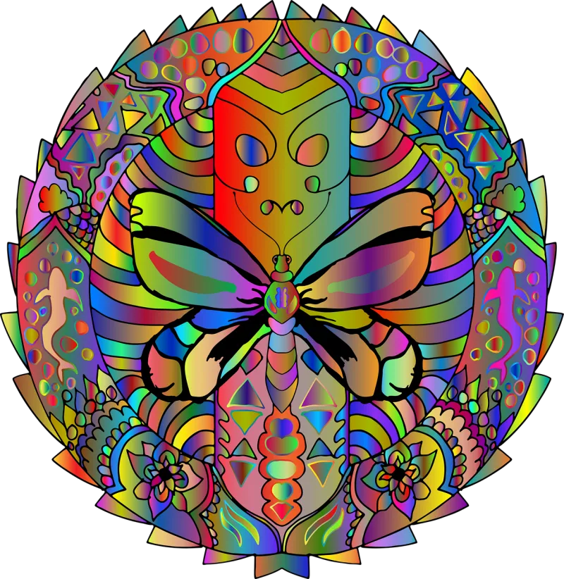 Mandala Butterfly pattern Insect pattern Stickdatei – Tiere