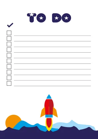 To do Agenda List Stickdatei – Kinder