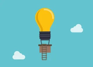 Balloon Light bulb Idea Stickdatei