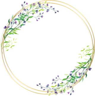 Floral frame Wedding frames Golden frame Stickdatei
