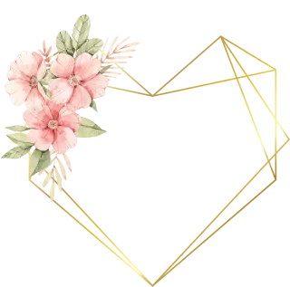 Frame Leaves Flowers Stickdatei – Herzen & Liebe
