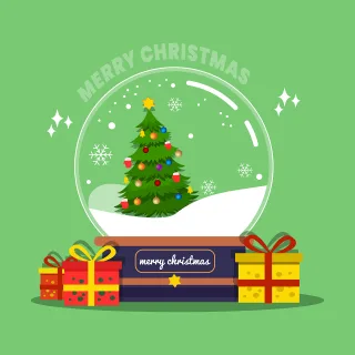 Merry christmas Winter Gift Stickdatei