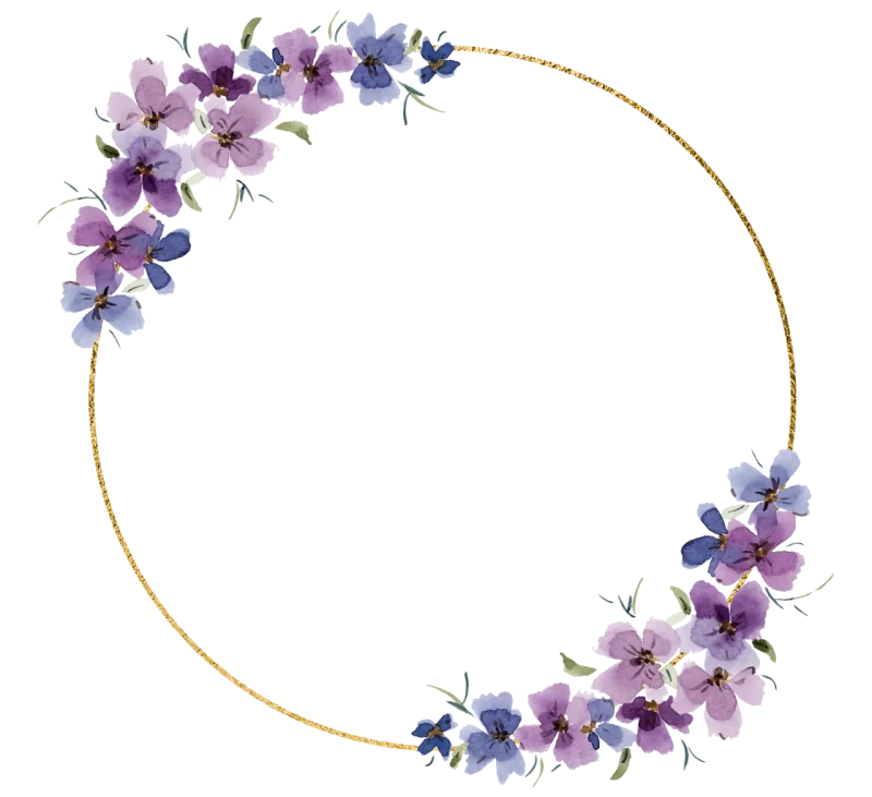 Frame Beautiful flowers Flowers Stickdatei – Herzen & Liebe