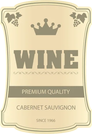Wine label Wine sticker Cabernet label Stickdatei