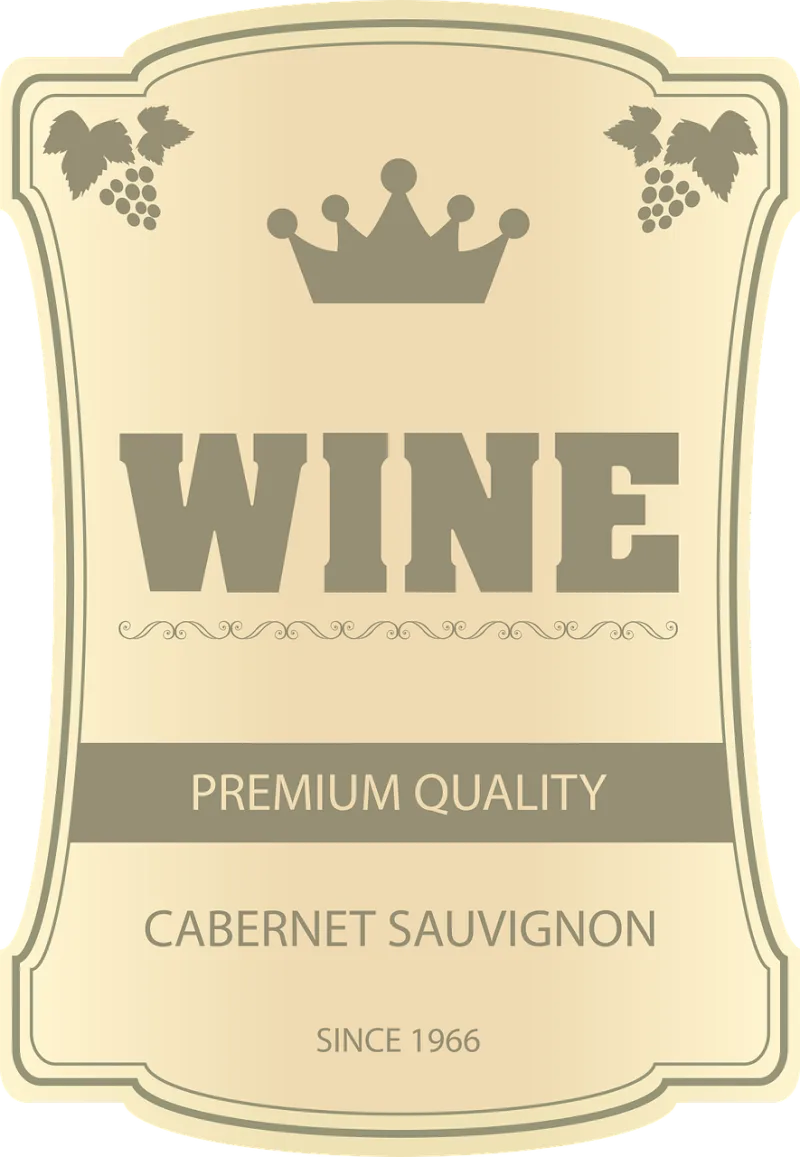 Wine label Wine sticker Cabernet label Stickdatei – Essen & Trinken