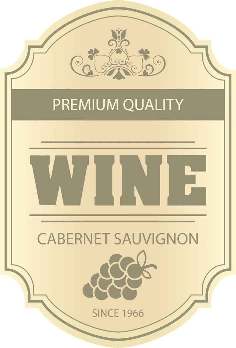 Wine label Wine sticker Cabernet label Stickdatei – Essen & Trinken