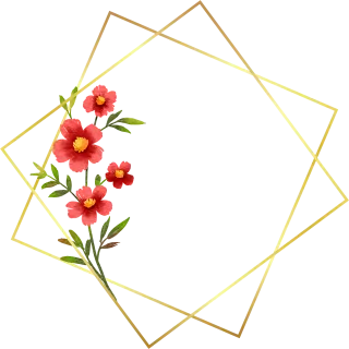 Frame Decorate Flowers Stickdatei